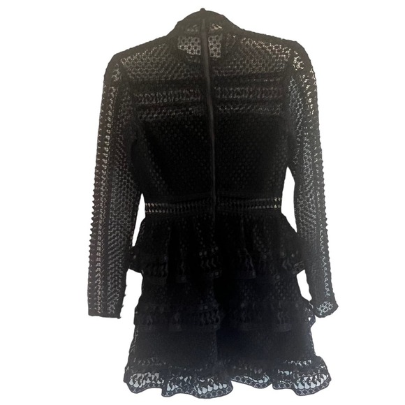 SELF-PORTRAIT Ava Guipure Lace Mini Dress Size 4 - Picture 6 of 10